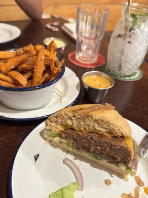 Burger and chitpole mayo   at Project Social in Ibiza