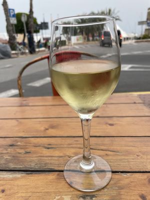 White wine  at Project Social in Ibiza