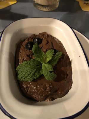 Vegan chocolate mousse at Project Social in Ibiza