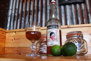 Locally made kombucha at Project Social in Ibiza