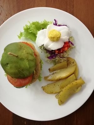 Vegan Burger at Canix Coffee in Ubud