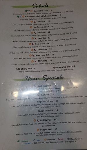 Many dishes can be made Vegan.with modifications. Be sure to indicate Vegan in case  it has fish sauce. at Five Star Thai Cuisine in Crown Point