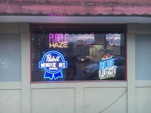 Front window at Marshall Street Bar and Grill in Rochester