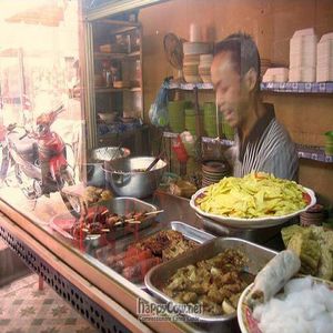 Some of the lunch selections available at the counter. They also do a la carte meals. at Thanh Tinh - Quang Trung in Chau Doc