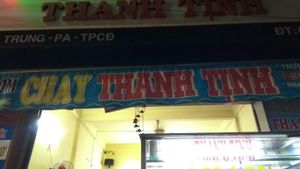 Sign out front  at Thanh Tinh - Quang Trung in Chau Doc
