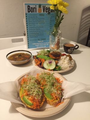 Avocado toast on the turmeric sourdough is outta this world! at Bori Vegan in Guaynabo