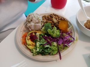 this was the daily special it has malanga  at Bori Vegan in Guaynabo