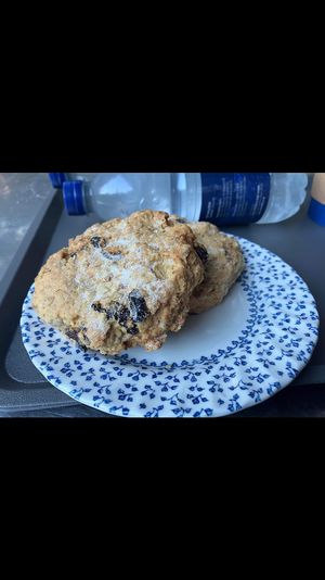 Raisin biscuits   at Valley Gardens Tea Rooms in Saltburn-by-the-sea