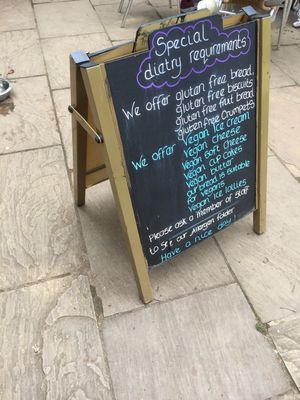 Offers plenty of vegan options, especially good as this is in a little coastal town in Yorkshire so you wouldn't expect it! at Valley Gardens Tea Rooms in Saltburn-by-the-sea