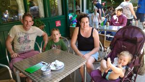 Happy customers   at Valley Gardens Tea Rooms in Saltburn-by-the-sea