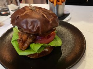 Buffalo maitake sandwich at P.S. Kitchen in New York City