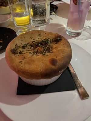 Chicken pot pie  at P.S. Kitchen in New York City