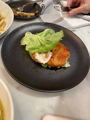 Thai Chicken Sandwich without bun   at P.S. Kitchen in New York City