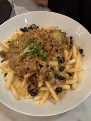 Chili cheese fries   at P.S. Kitchen in New York City