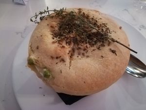 Chicken pot pie at P.S. Kitchen in New York City