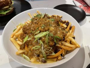 Chili cheese fries  at P.S. Kitchen in New York City