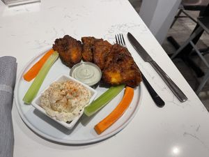 Mushroom fritters with aioli   at P.S. Kitchen in New York City
