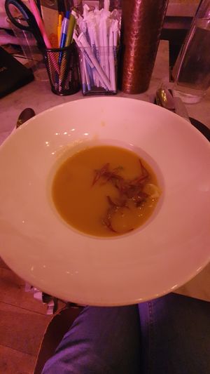 Colombian potato soup at P.S. Kitchen in New York City