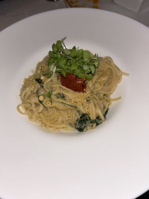 vegan linguini   at P.S. Kitchen in New York City