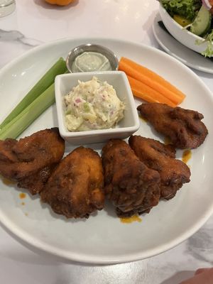 Maitake Buffalo wings  at P.S. Kitchen in New York City