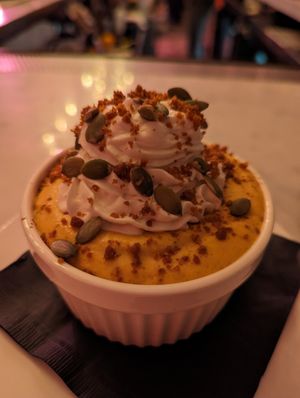 Pumpkin mousse at P.S. Kitchen in New York City