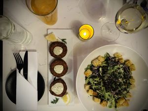 Crab Cakes & Cesar Salad   at P.S. Kitchen in New York City