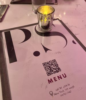 Menu  at P.S. Kitchen in New York City