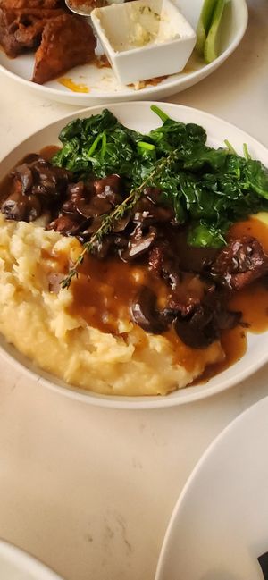 Seitan marsala at P.S. Kitchen in New York City