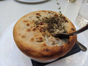 "Chicken" pot pie at P.S. Kitchen in New York City