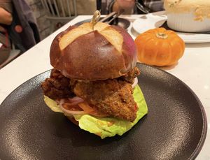 Buffalo maitake sandwich   at P.S. Kitchen in New York City