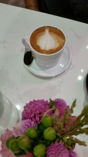 latte at P.S. Kitchen in New York City