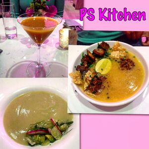 Columbian potato soup. ginger rice congee  at P.S. Kitchen in New York City