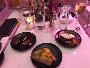 1st course of chefs menu at P.S. Kitchen in New York City