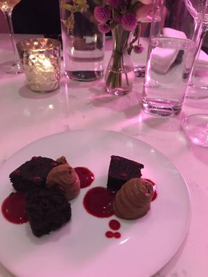 Chocolate cake  at P.S. Kitchen in New York City