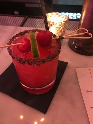 Raspberry margarita  at P.S. Kitchen in New York City