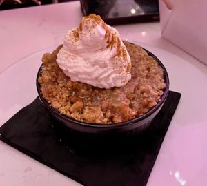 Apple crumble  at P.S. Kitchen in New York City