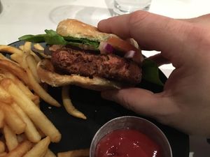 Great Tasting Plant Based Burger!! at P.S. Kitchen in New York City