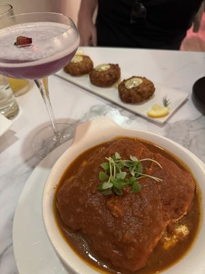 Vegan lasagna   at P.S. Kitchen in New York City