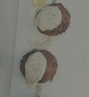 crabby cakes at P.S. Kitchen in New York City