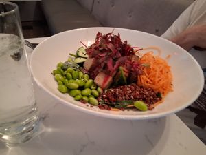 Salad of the day: Edamame, Quinoa & Smoked Tofu at P.S. Kitchen in New York City