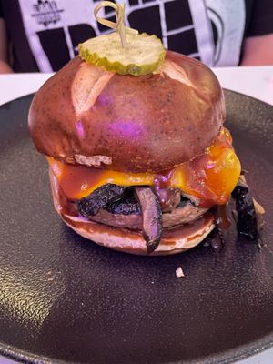 Smokey BBQ burger at P.S. Kitchen in New York City