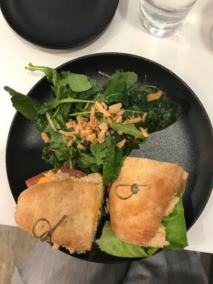 Chickpea Salad Sandwich. Everything here is delicious! at P.S. Kitchen in New York City