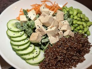 Smoked tofu salad  at P.S. Kitchen in New York City
