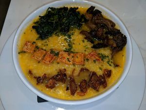 Ginger Rice Congee. Yum! My mouth is happy just thinking about this dish.   at P.S. Kitchen in New York City