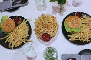 The Beyond Burger and truffle fries at P.S. Kitchen in New York City