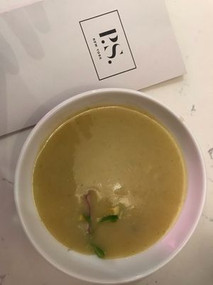 The Colombian Potato soup is to die for! at P.S. Kitchen in New York City