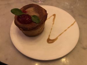Seasonal cheesecake at P.S. Kitchen in New York City