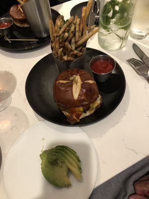 Smokey BBQ burger with Truffle fries...INCREDIBLE at P.S. Kitchen in New York City