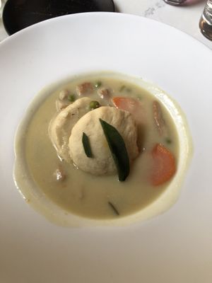 Chicken pot pie at P.S. Kitchen in New York City