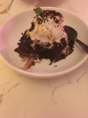 Chocolate brownie at P.S. Kitchen in New York City